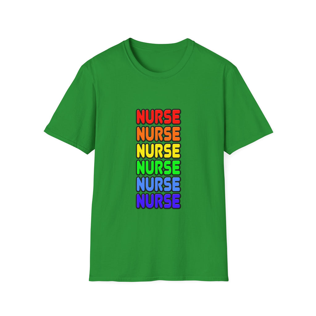 Rainbow Nurse - Unisex Softstyle T-Shirt