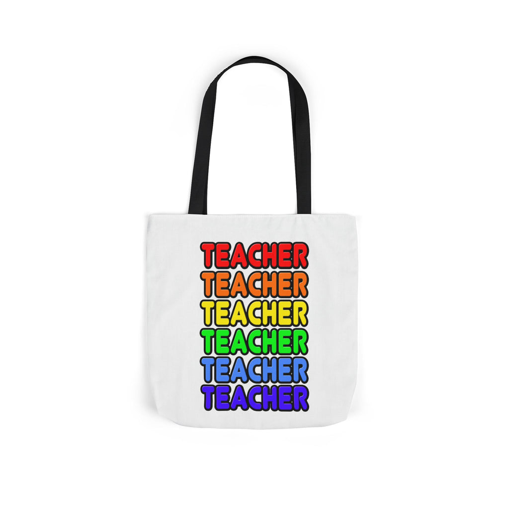 Rainbow Teacher - Canvas Tote Bag, 5-Color Straps