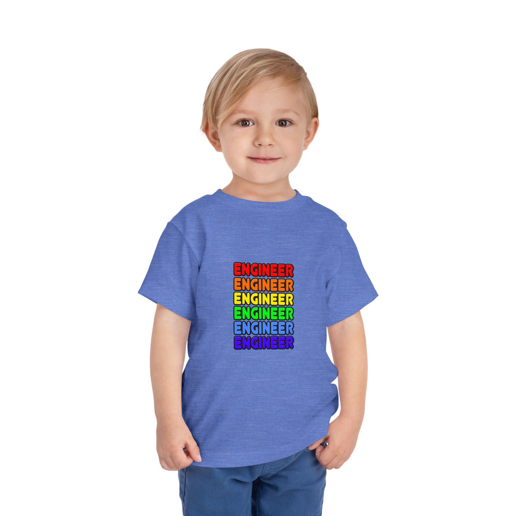 Rainbow Engineer - Toddler Short Sleeve Tee