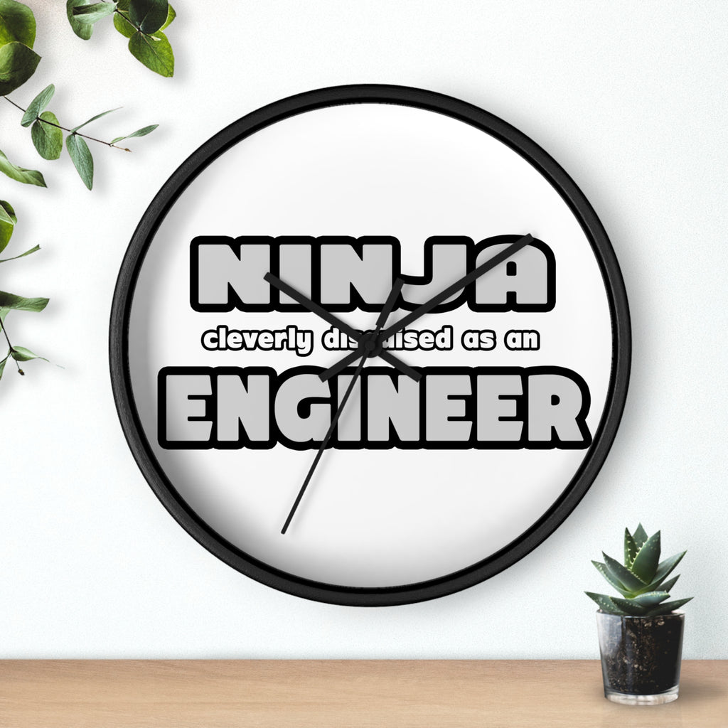 Ninja Cleverly Disguised As An Engineer - Wall Clock