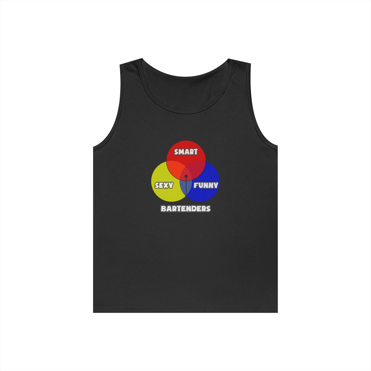 Venn Diagram .. Bartenders - Unisex Heavy Cotton Tank Top