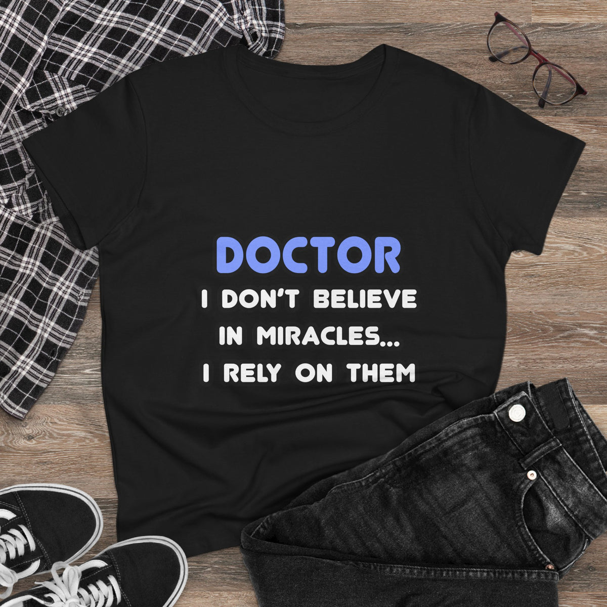 Miracles and Doctors - Women's Midweight Cotton Tee