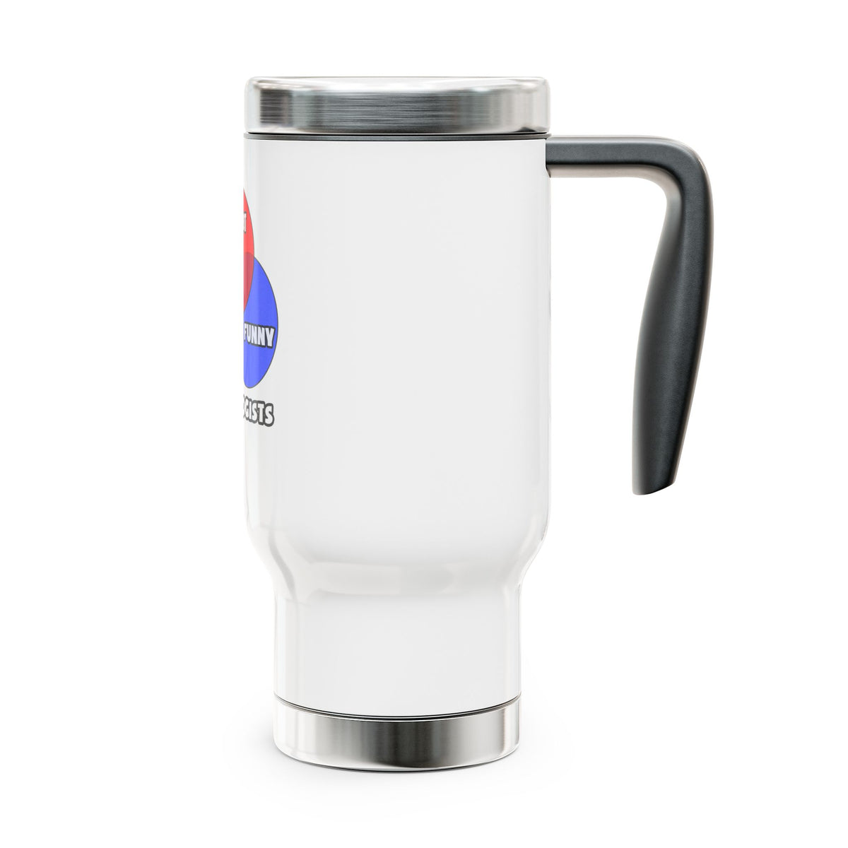 Venn Diagram .. Cardiologists - Stainless Steel Travel Mug with Handle, 14oz