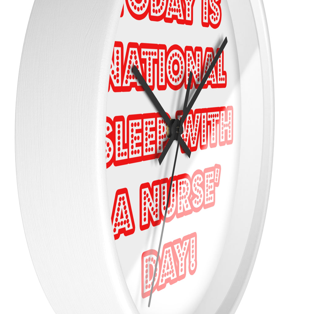 National 'Sleep With a Nurse' Day - Wall Clock