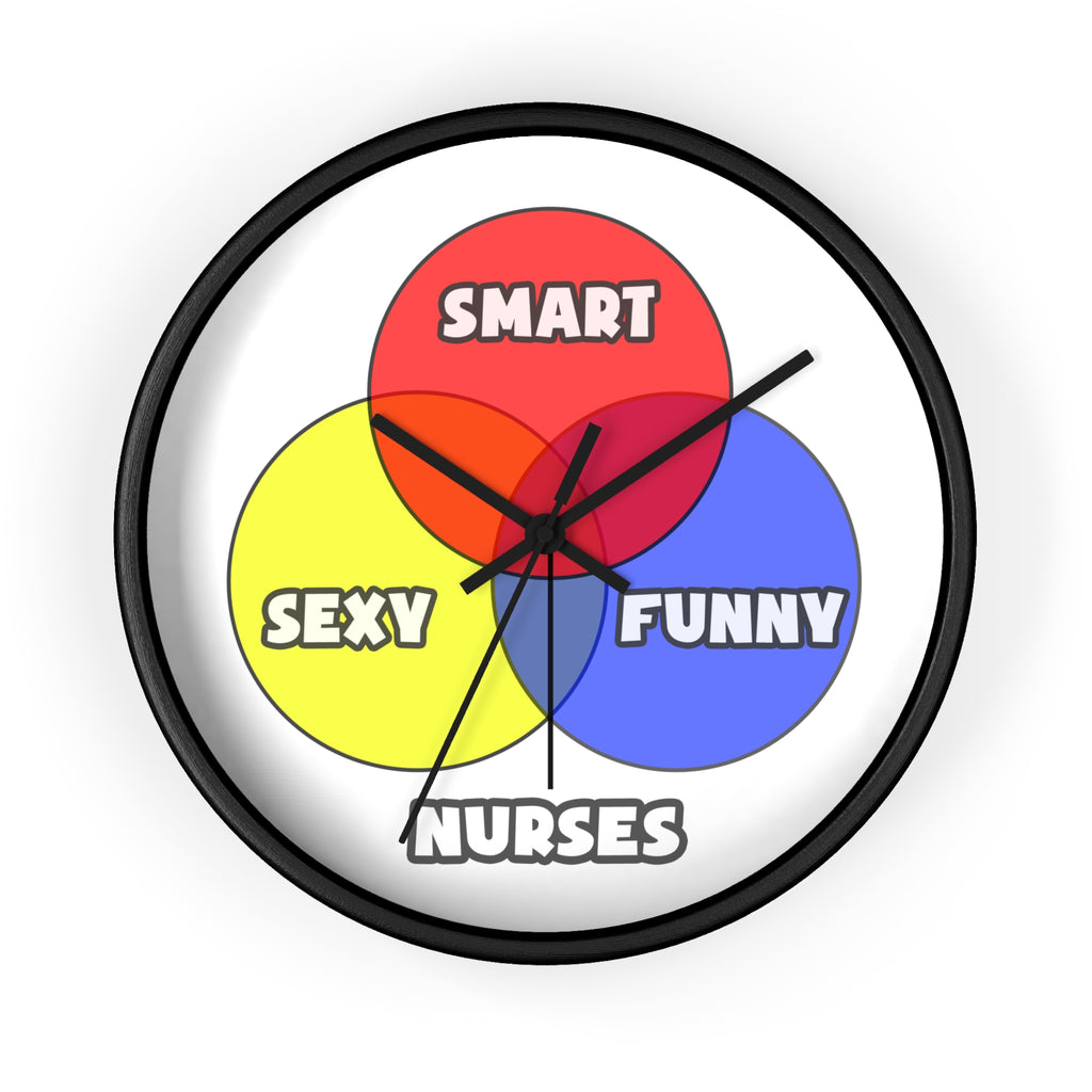 Venn Diagram .. Nurses - Wall Clock