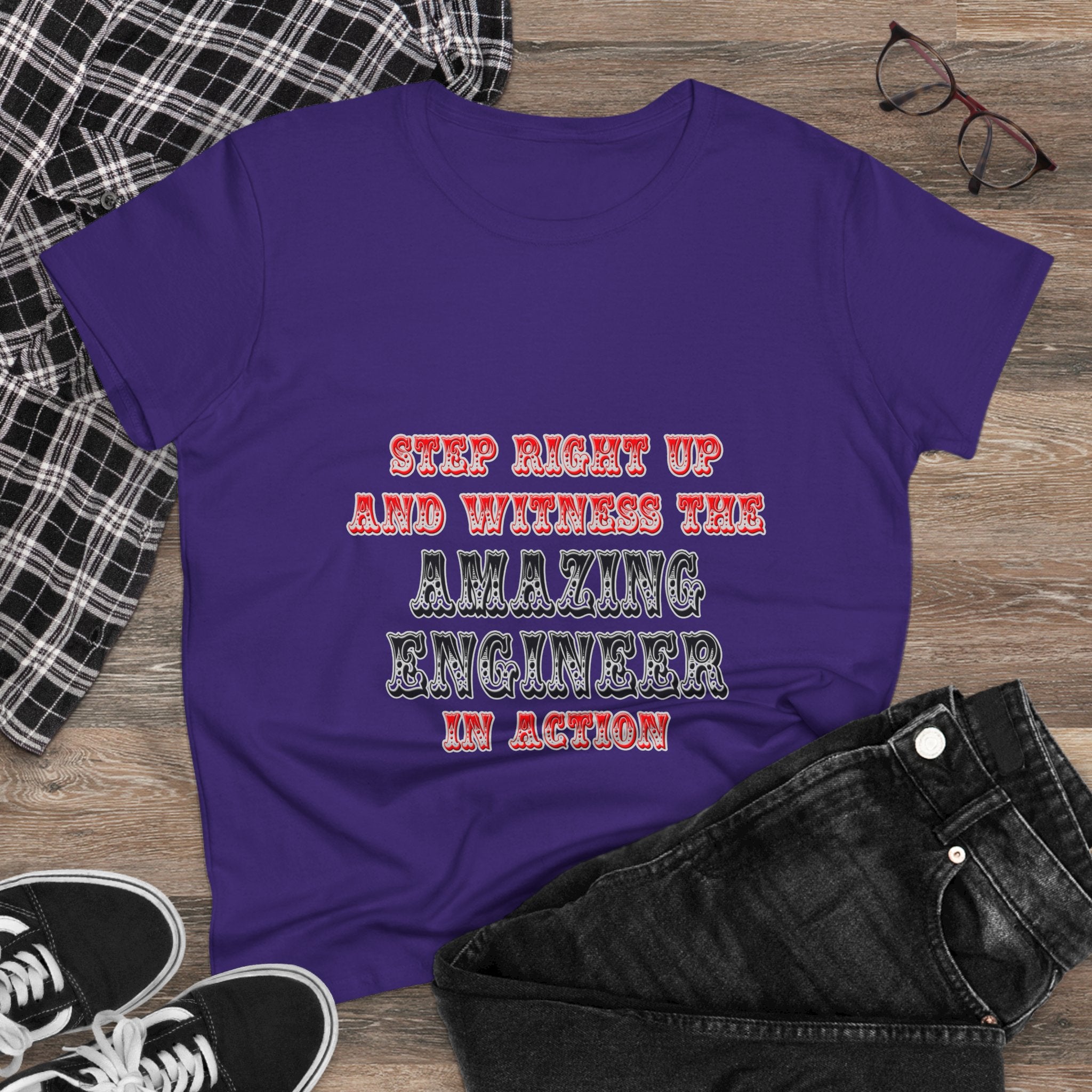 Amazing Engineer In Action - Women's Midweight Cotton Tee