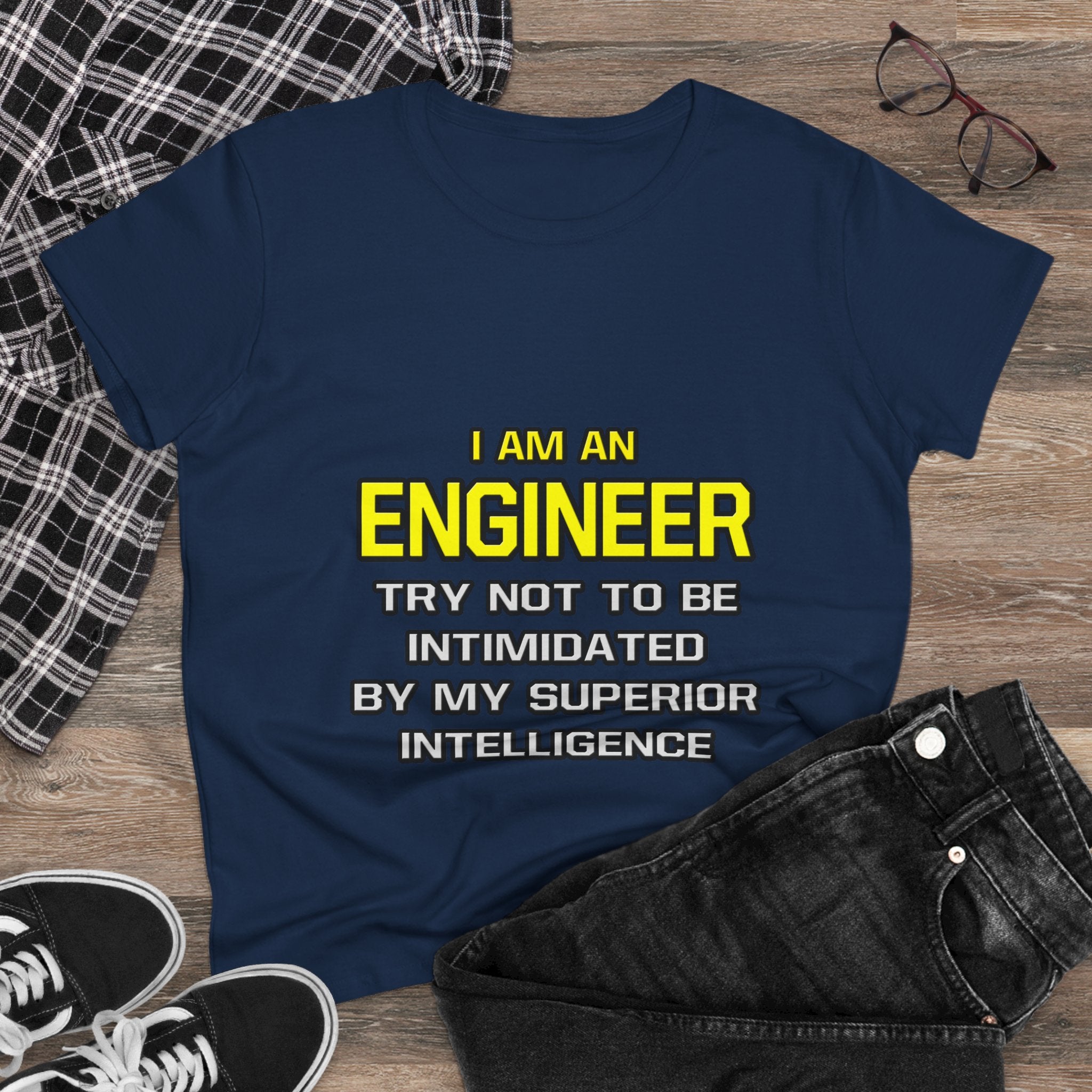 Engineer...Superior Intelligence - Women's Midweight Cotton Tee