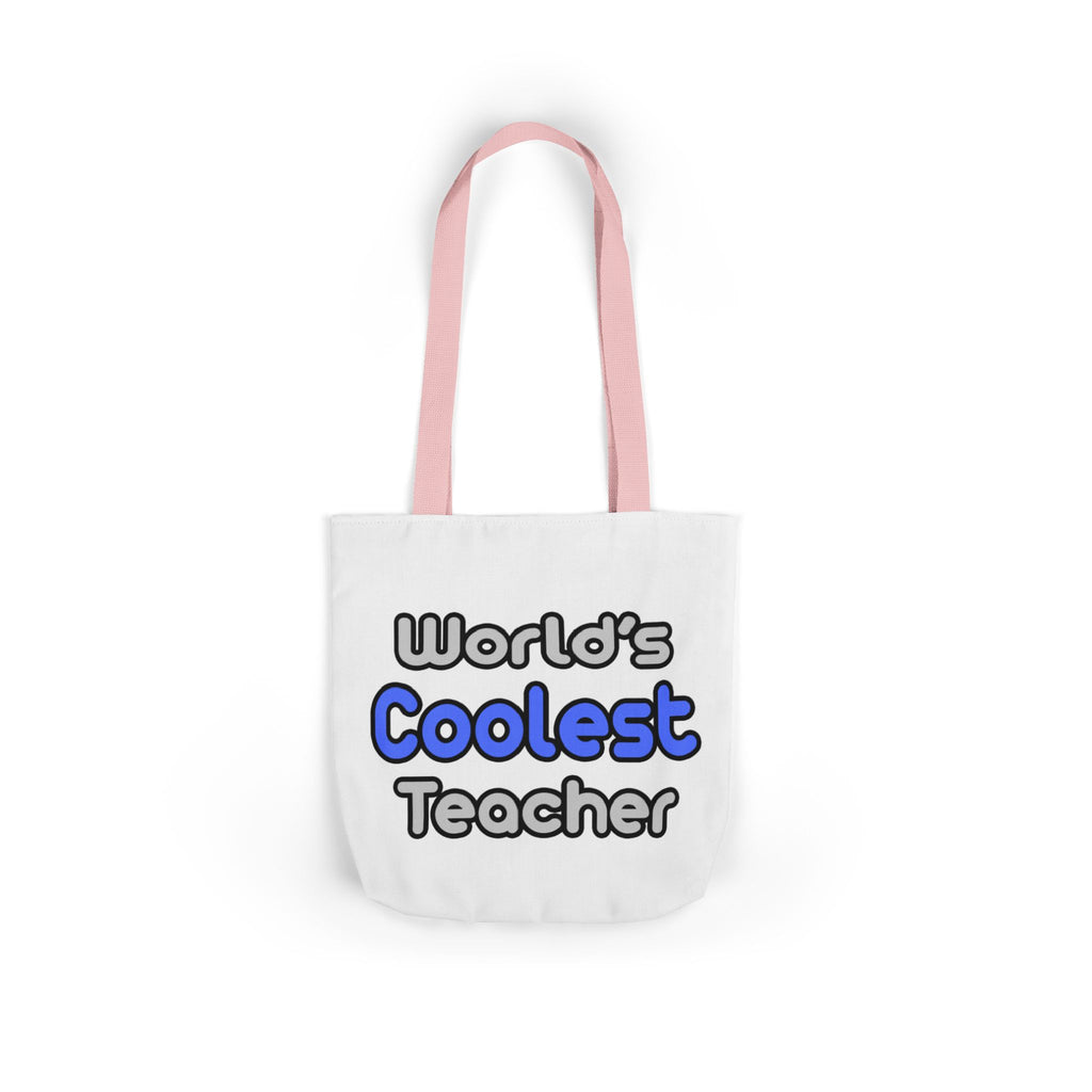World's Coolest Teacher - Canvas Tote Bag, 5-Color Straps