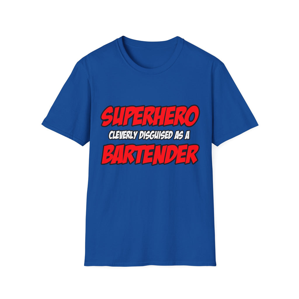 Superhero...Bartender - Unisex Softstyle T-Shirt