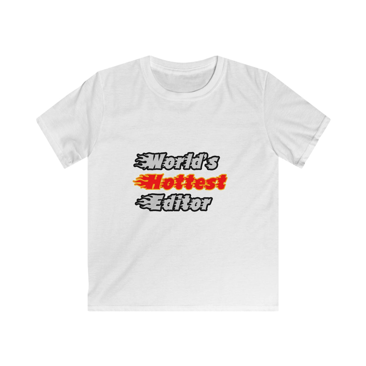 World's Hottest Editor - Kids Softstyle Tee