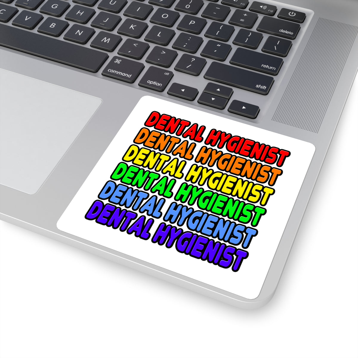 Rainbow Dental Hygienist - Square Stickers