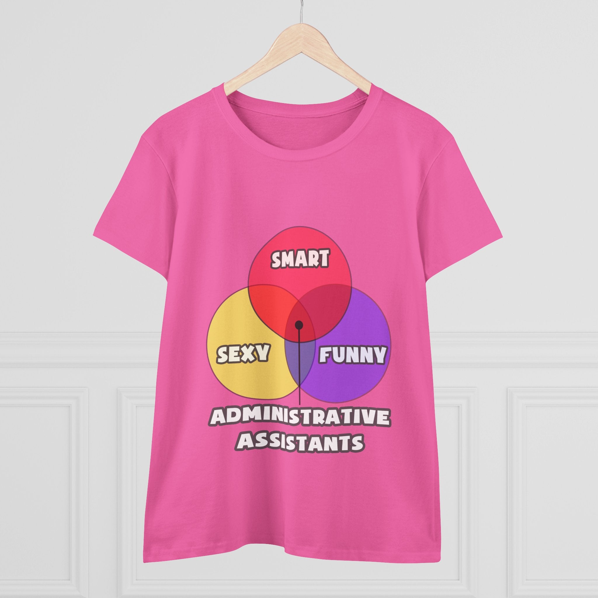Venn Diagram .. Administrative Assistants - Women's Midweight Cotton Tee