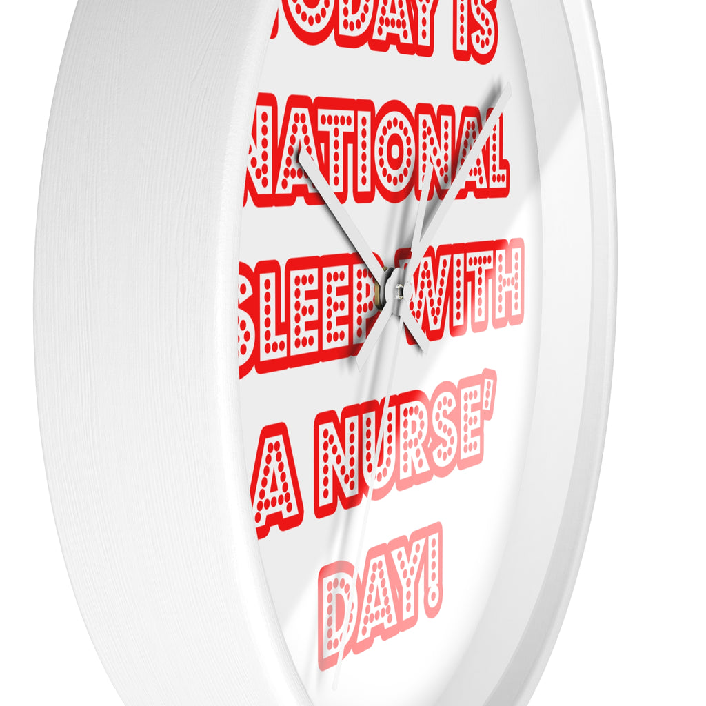 National 'Sleep With a Nurse' Day - Wall Clock