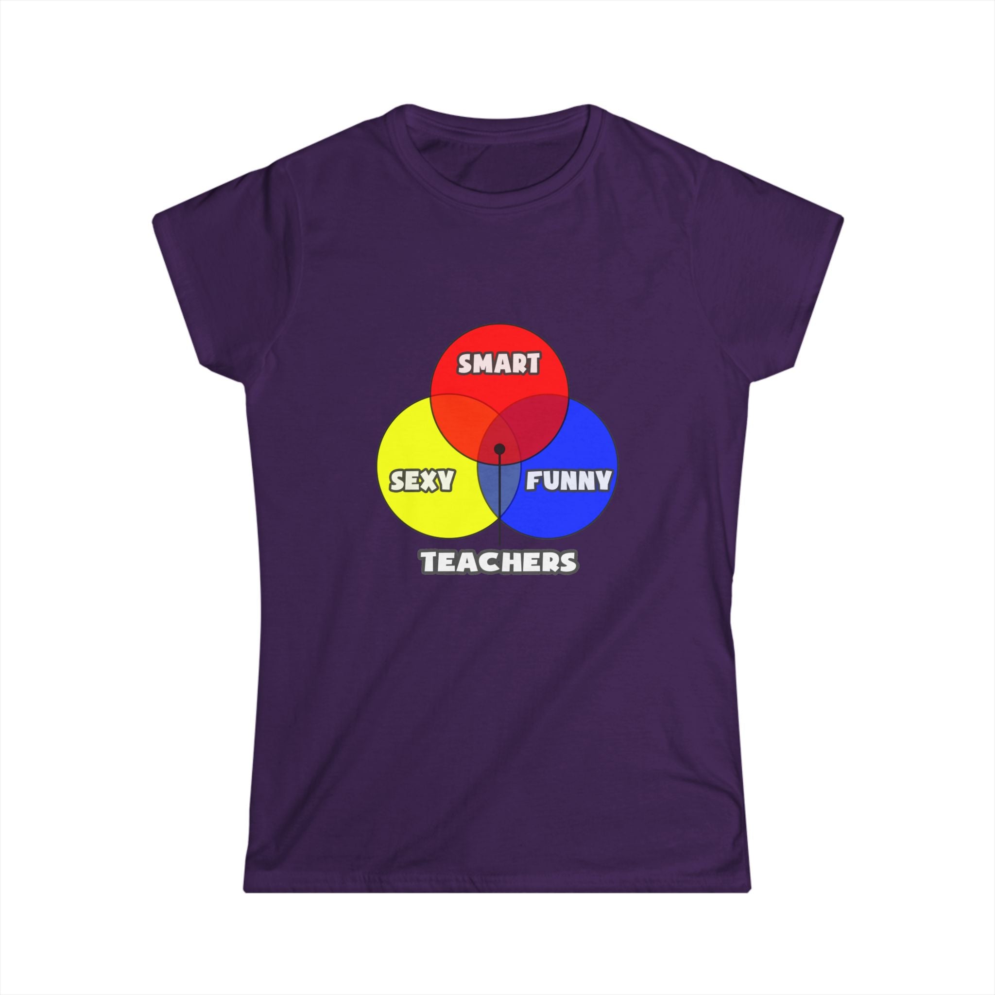 Venn Diagram .. Teachers - Women's Softstyle Tee