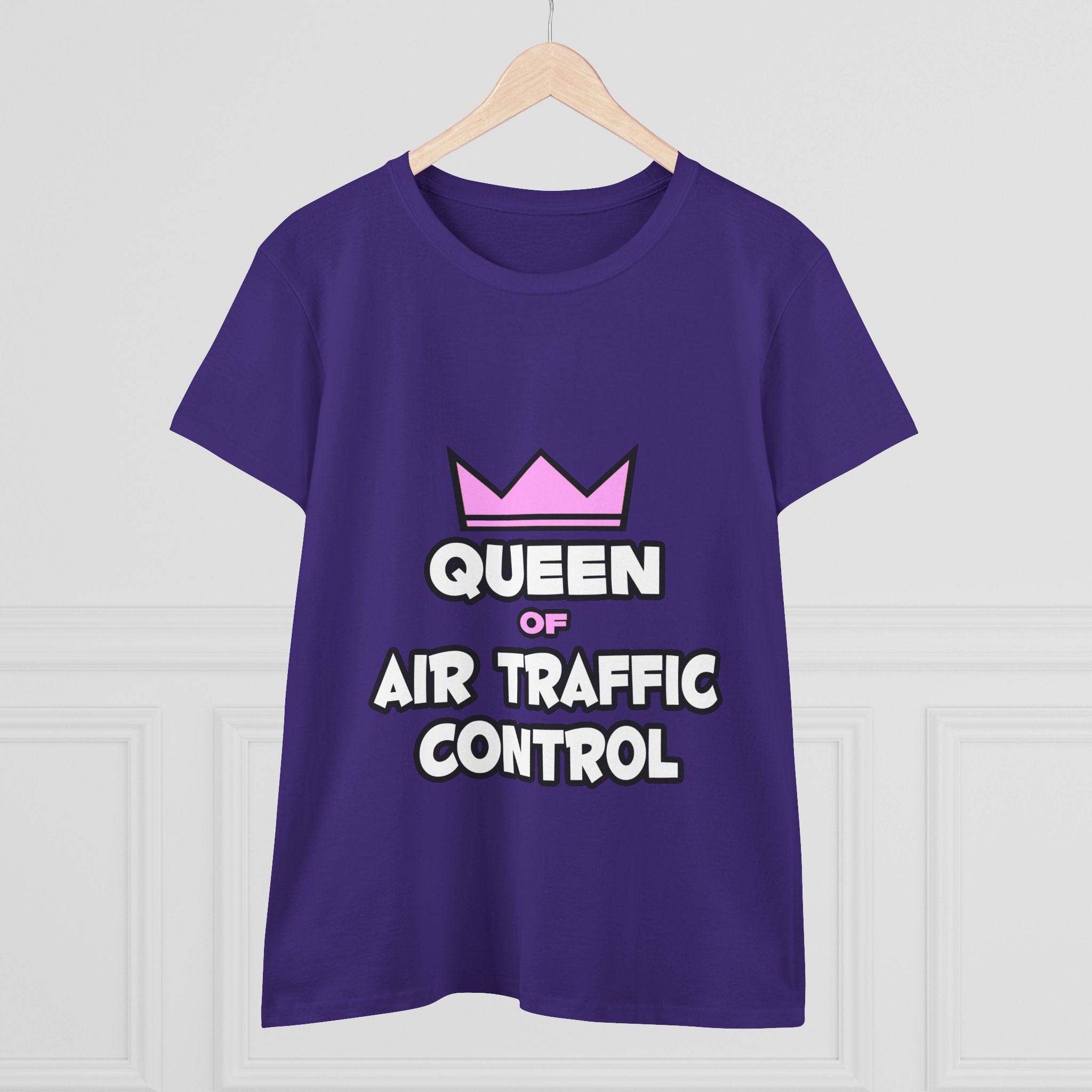 Queen of Air Traffic Control - Women's Midweight Cotton Tee
