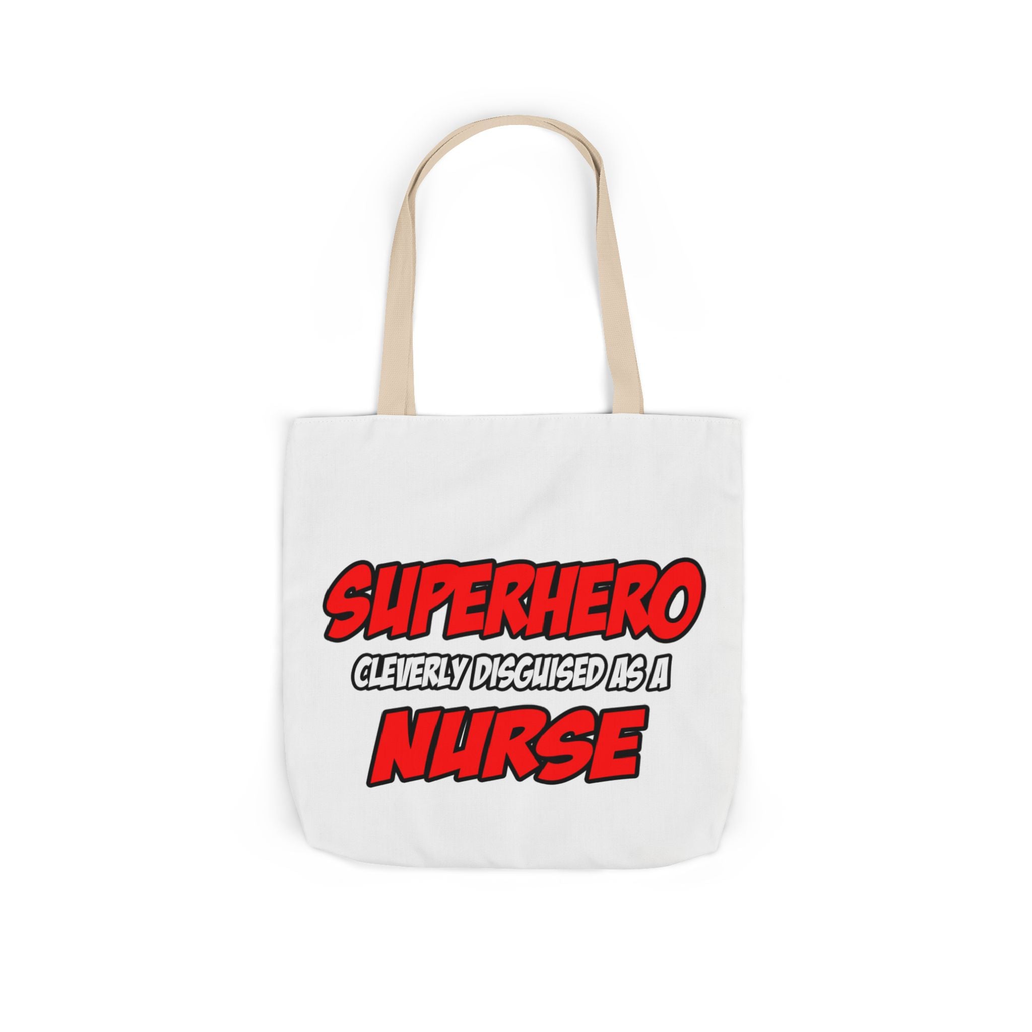 Superhero...Nurse - Canvas Tote Bag, 5-Color Straps