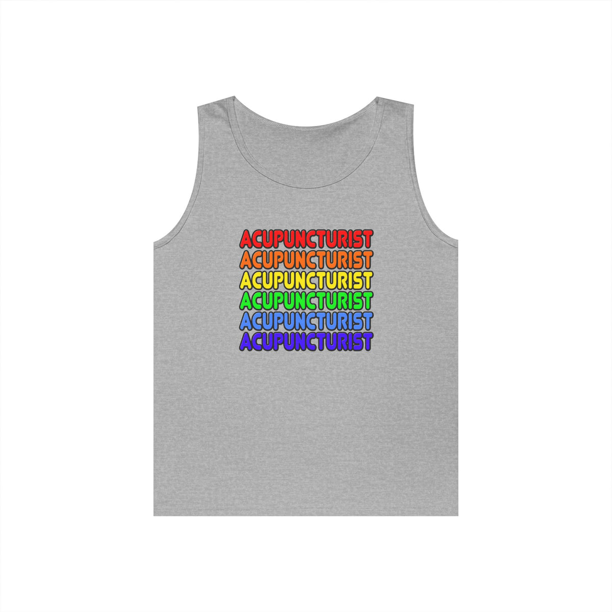 Rainbow Acupuncturist - Unisex Heavy Cotton Tank Top
