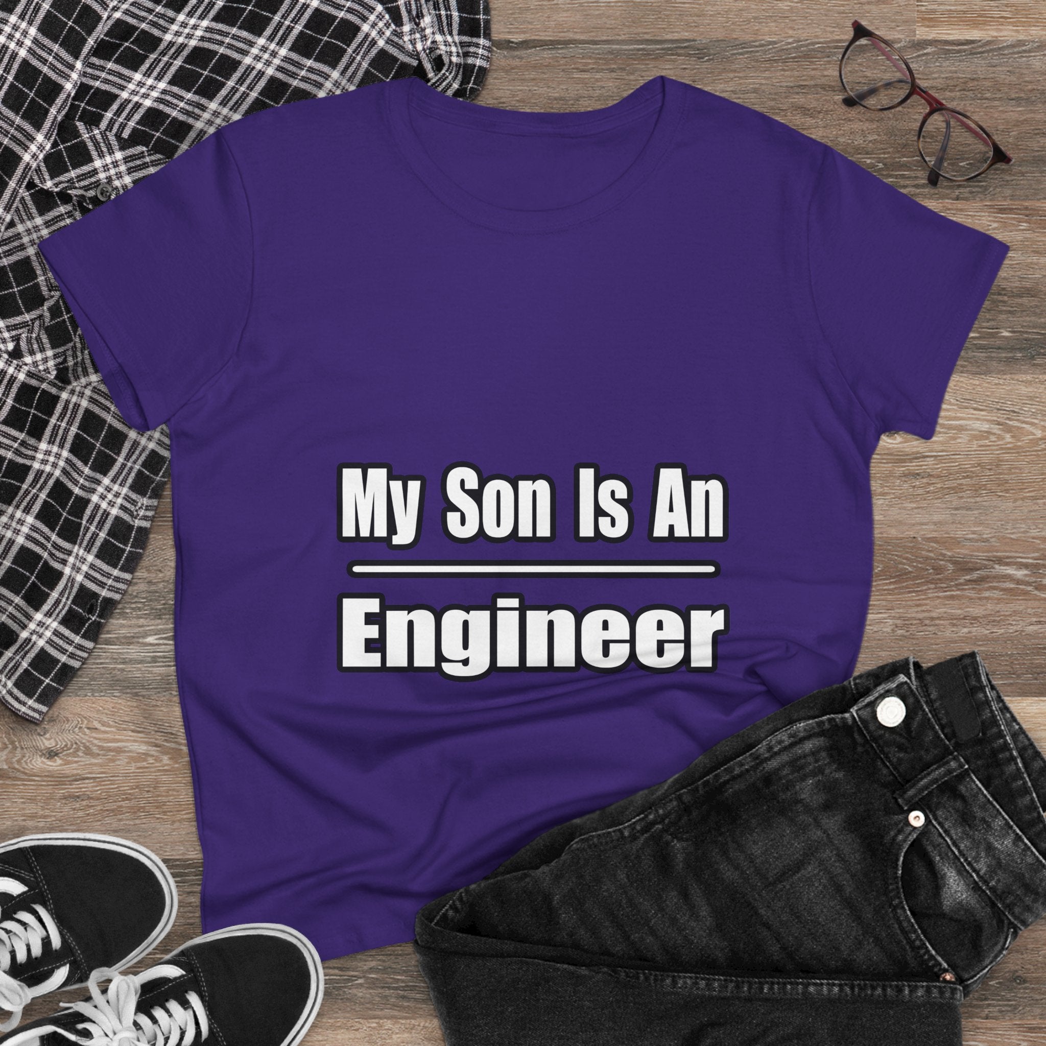 My Son Engineer - Women's Midweight Cotton Tee