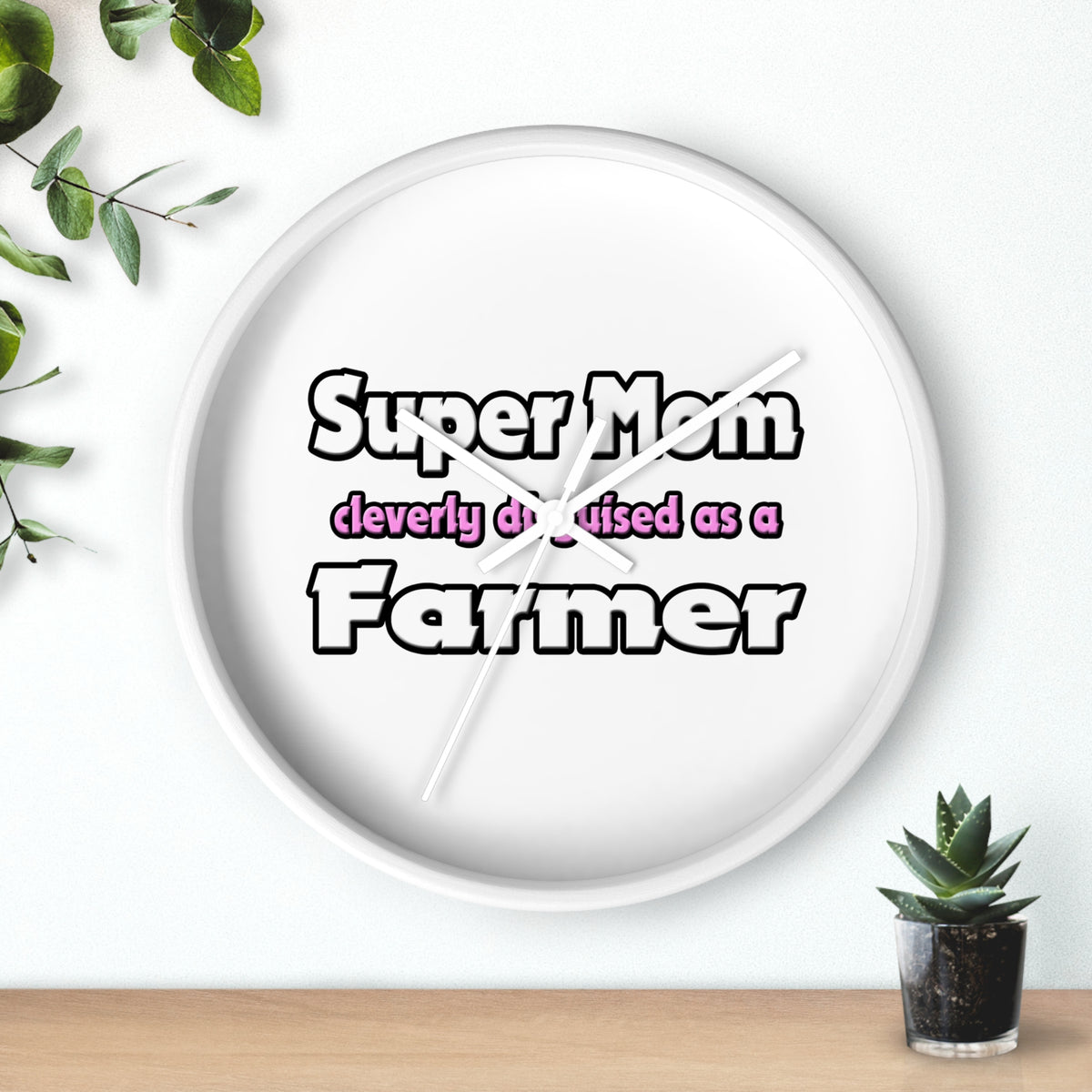 Super Mom ... Farmer - Wall Clock