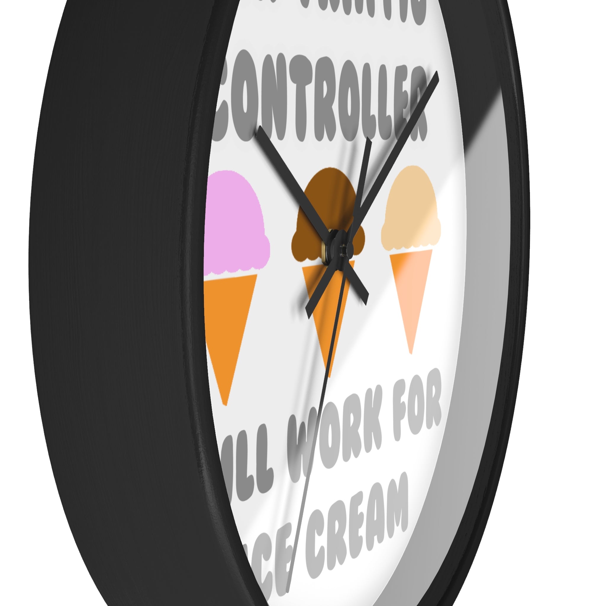 Air Traffic Controller ... Will Work For Ice Cream - Wall Clock