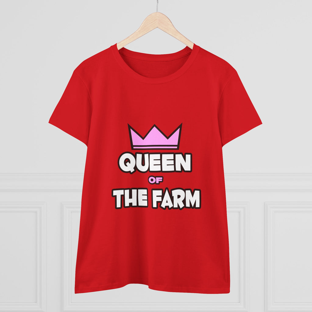 Queen of The Farm - Women's Midweight Cotton Tee