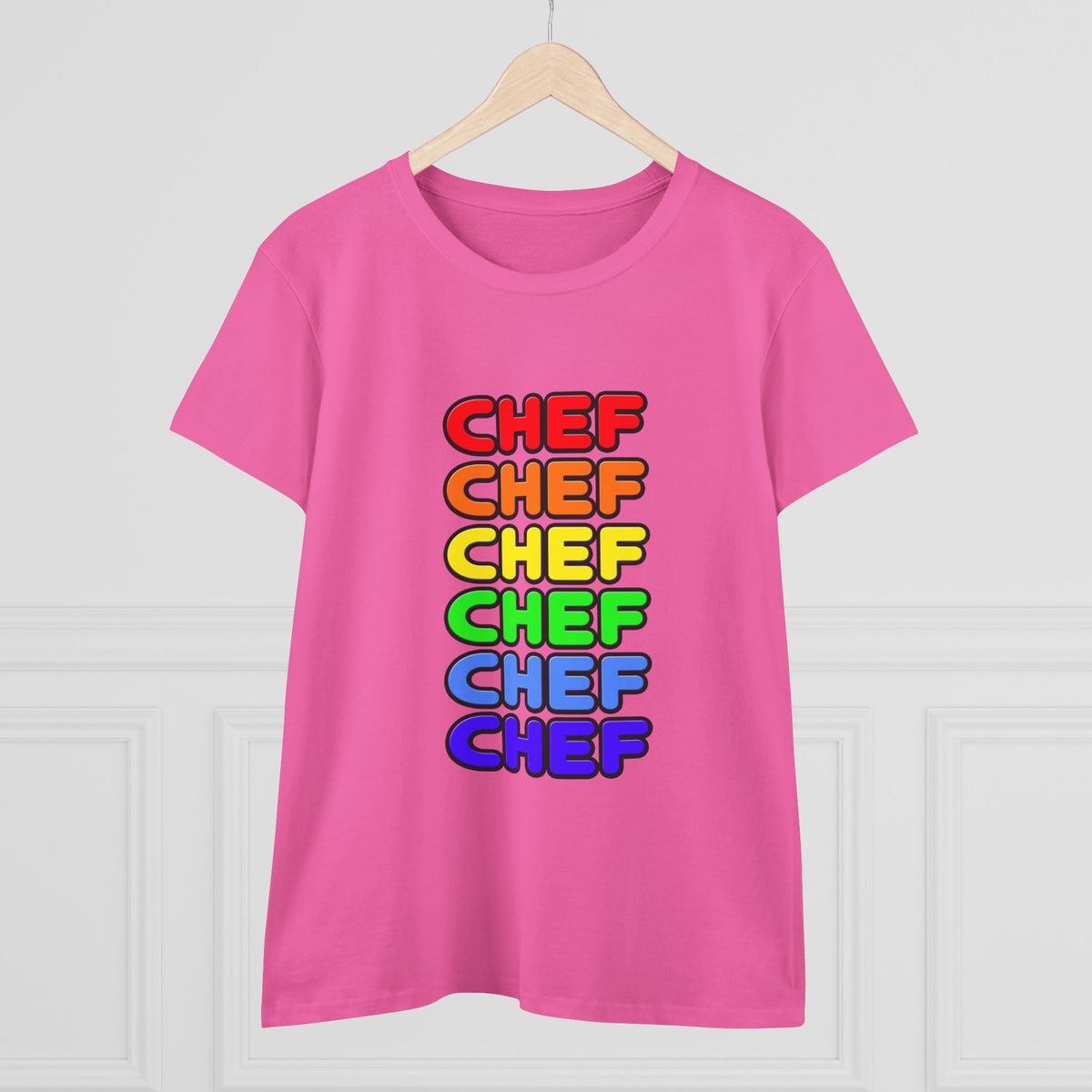 Rainbow Chef - Women's Midweight Cotton Tee