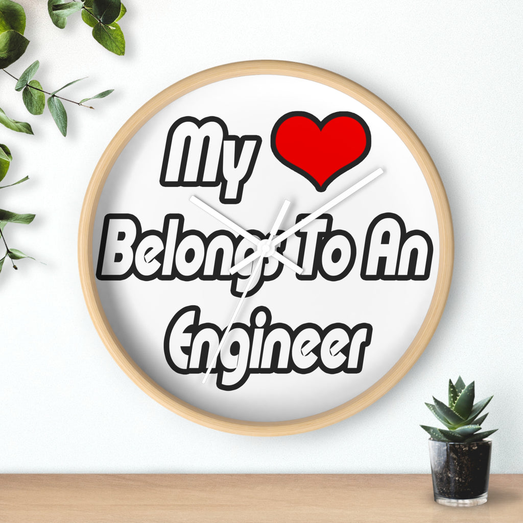 My Heart Belongs To An Engineer - Wall Clock