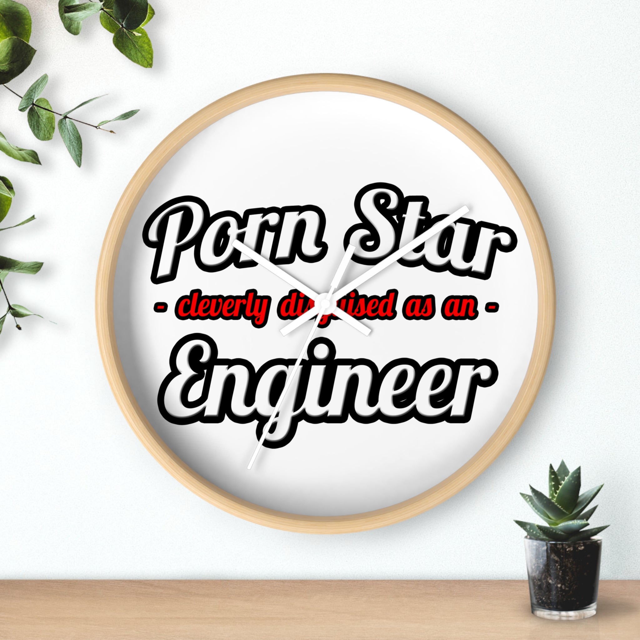 Porn Star...Engineer - Wall Clock