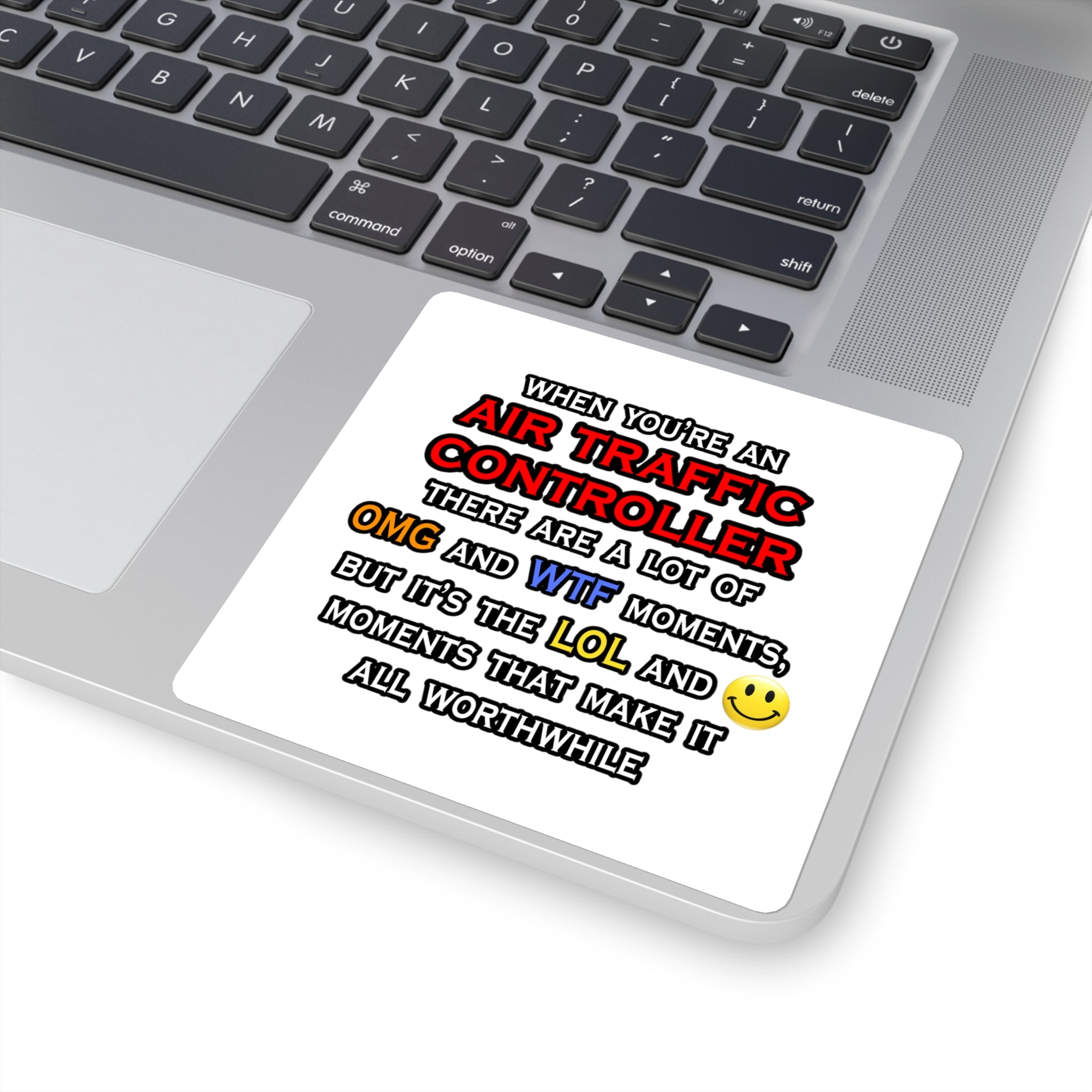 Funny Air Traffic Controller ... OMG WTF LOL - Square Stickers