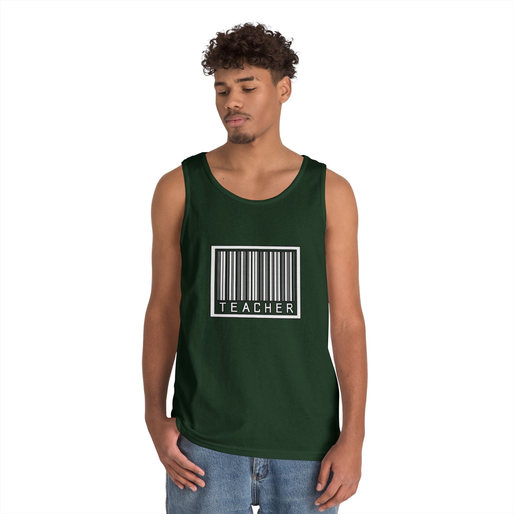 Barcode Teacher - Unisex Heavy Cotton Tank Top