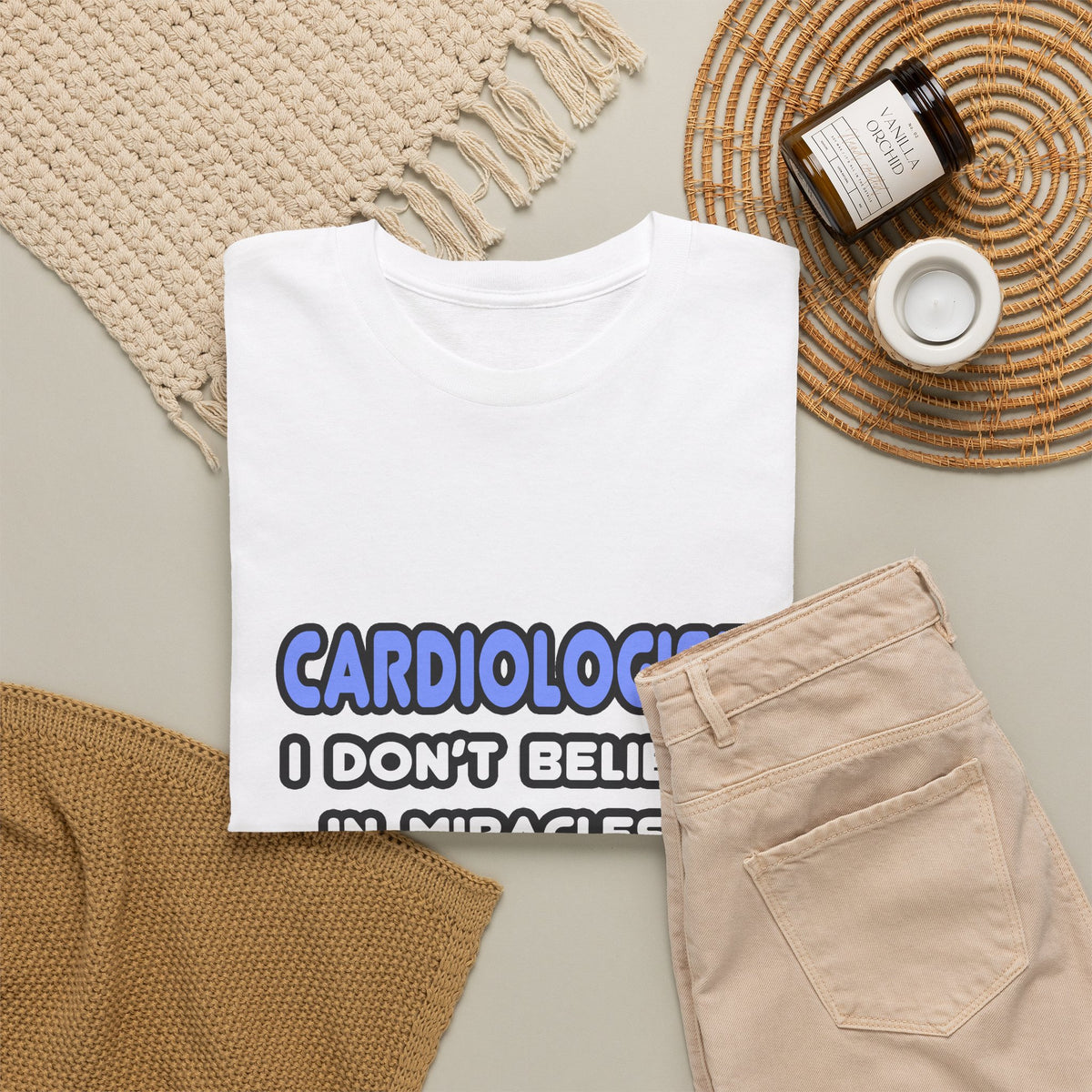 Miracles and Cardiologists - Unisex Heavy Cotton Tee