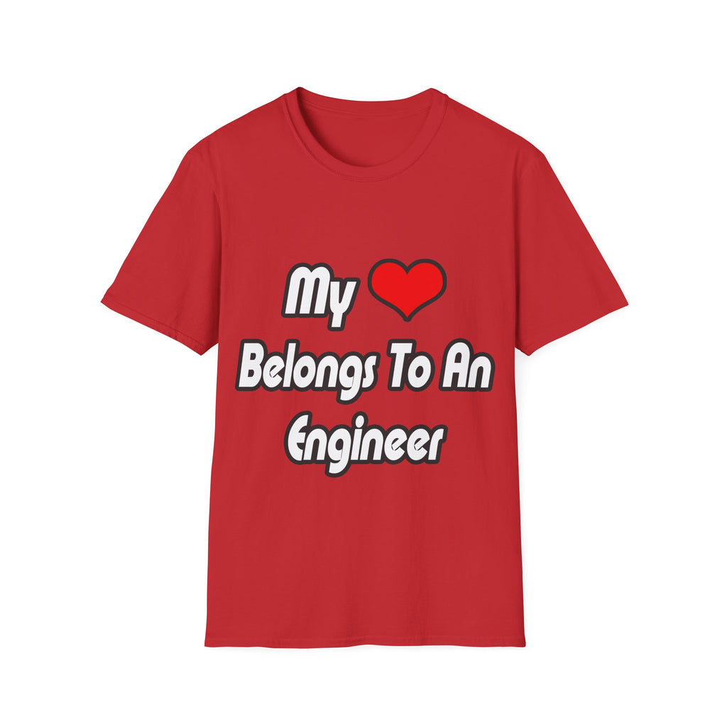 My Heart Belongs To An Engineer - Unisex Softstyle T-Shirt