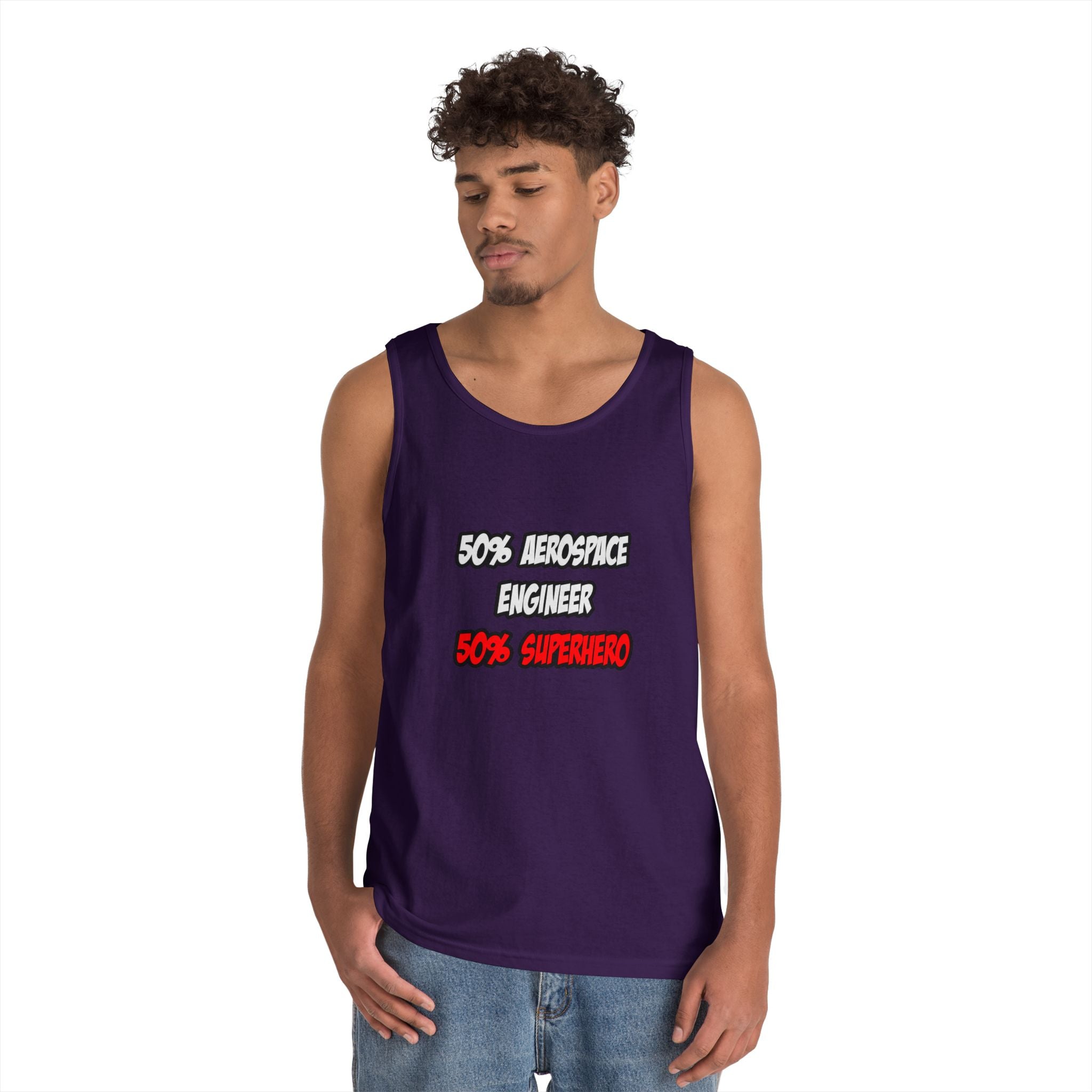 Half Aerospace Engineer...Half Superhero - Unisex Heavy Cotton Tank Top
