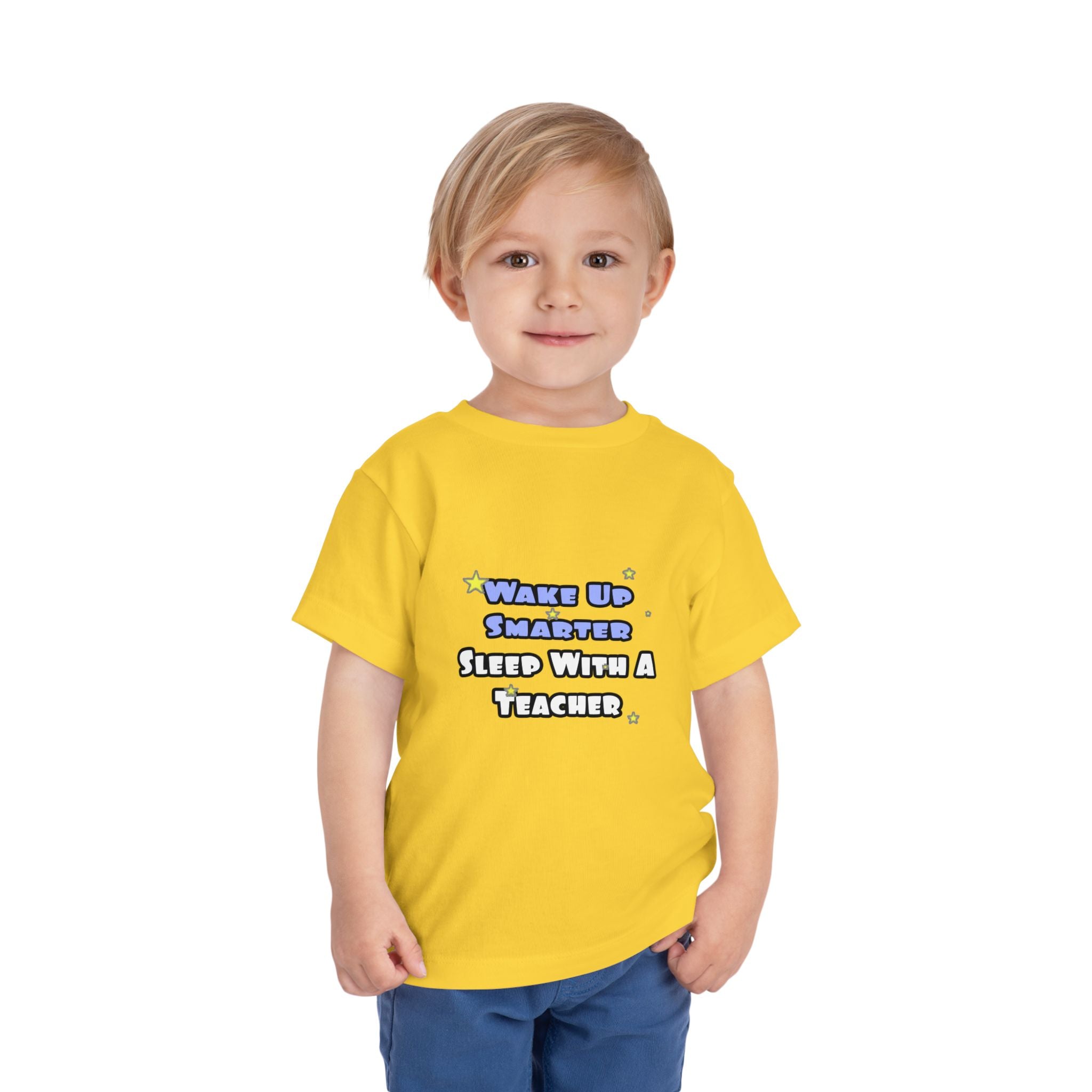 Wake Up Smarter...Sleep With a Teacher - Toddler Short Sleeve Tee