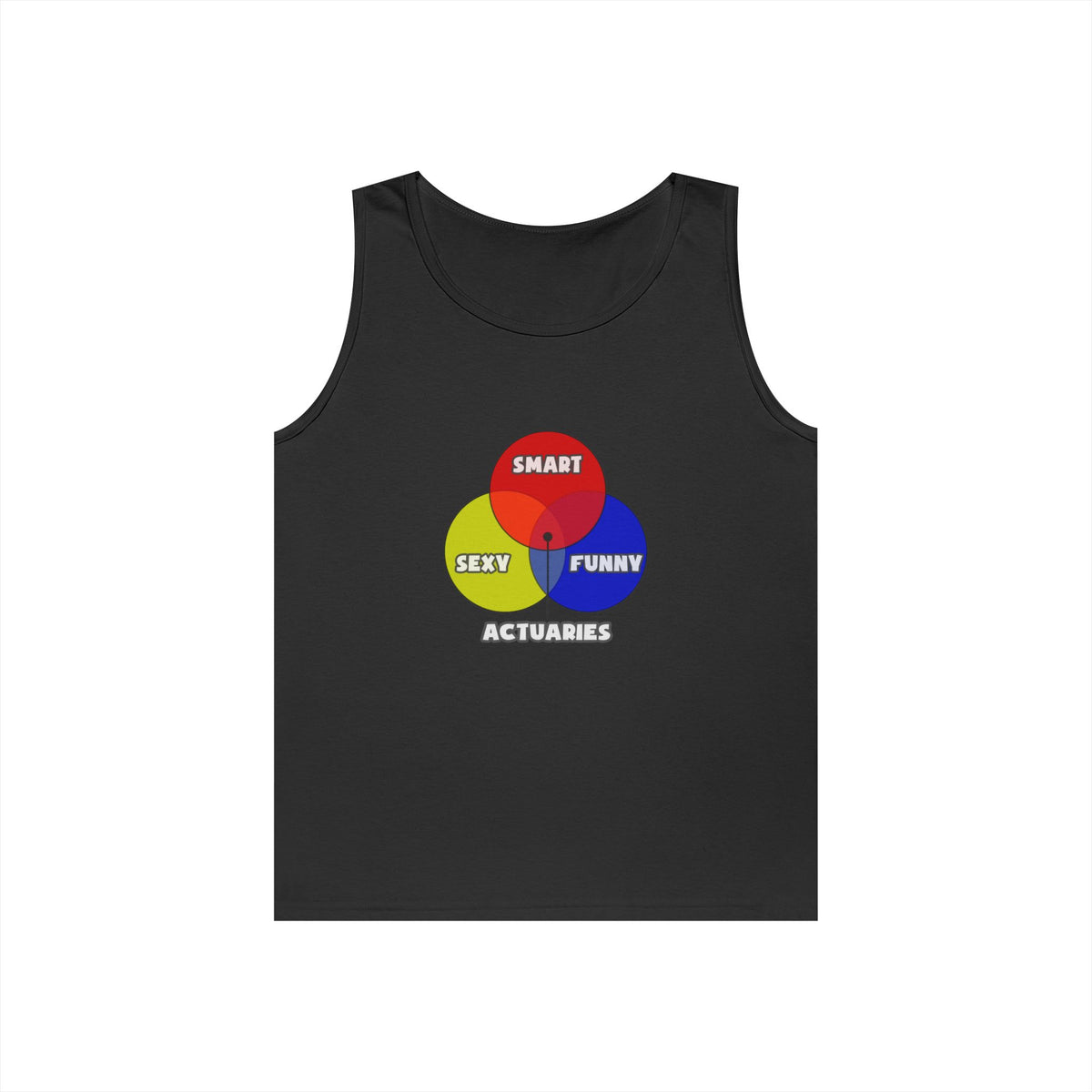 Venn Diagram .. Actuaries - Unisex Heavy Cotton Tank Top