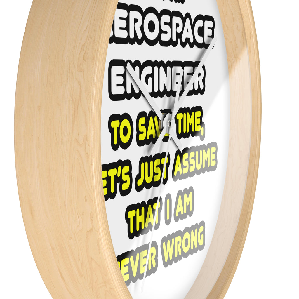 Funny Aerospace Engineer T Shirts and Gifts - Wall Clock