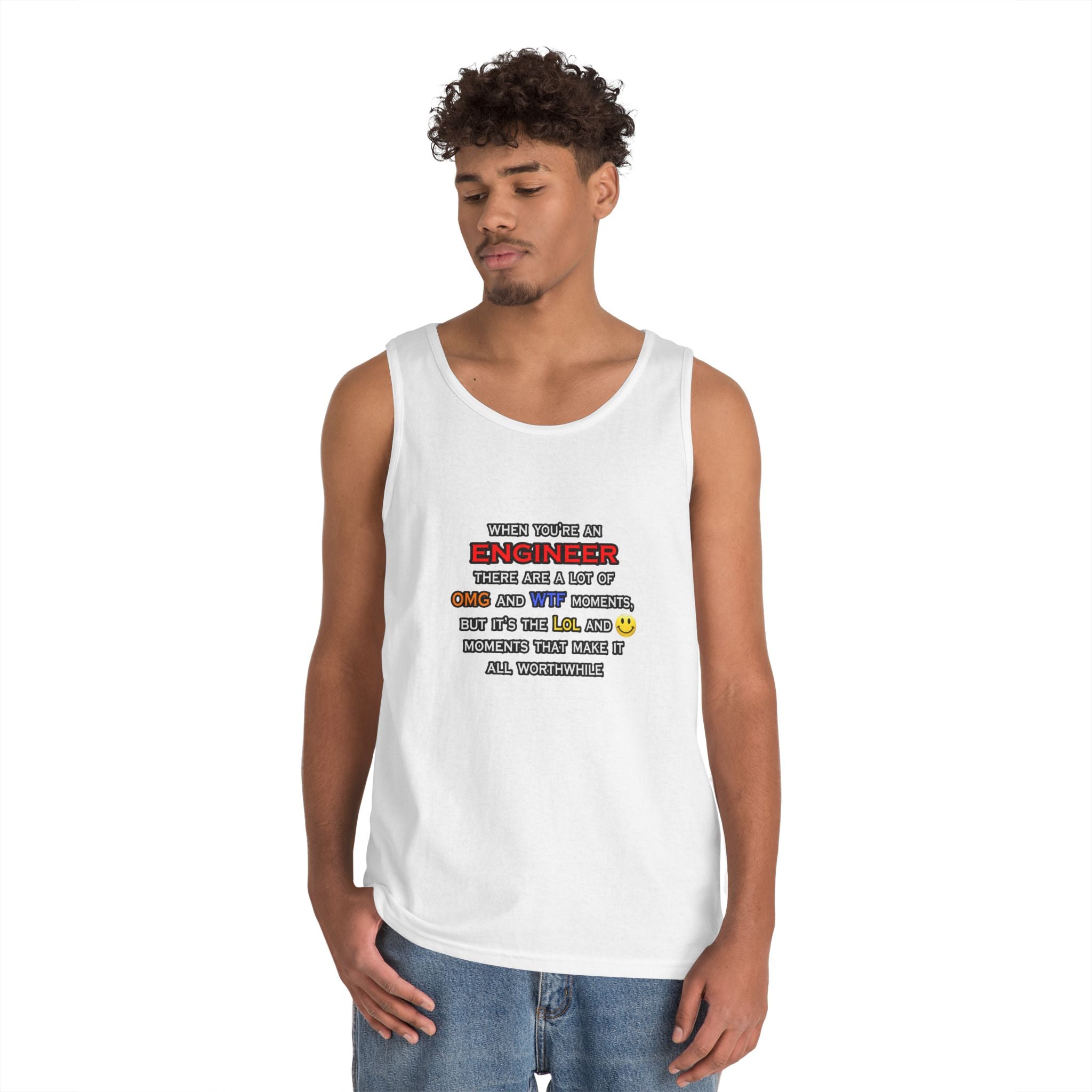 Engineer ... OMG WTF LOL - Unisex Heavy Cotton Tank Top