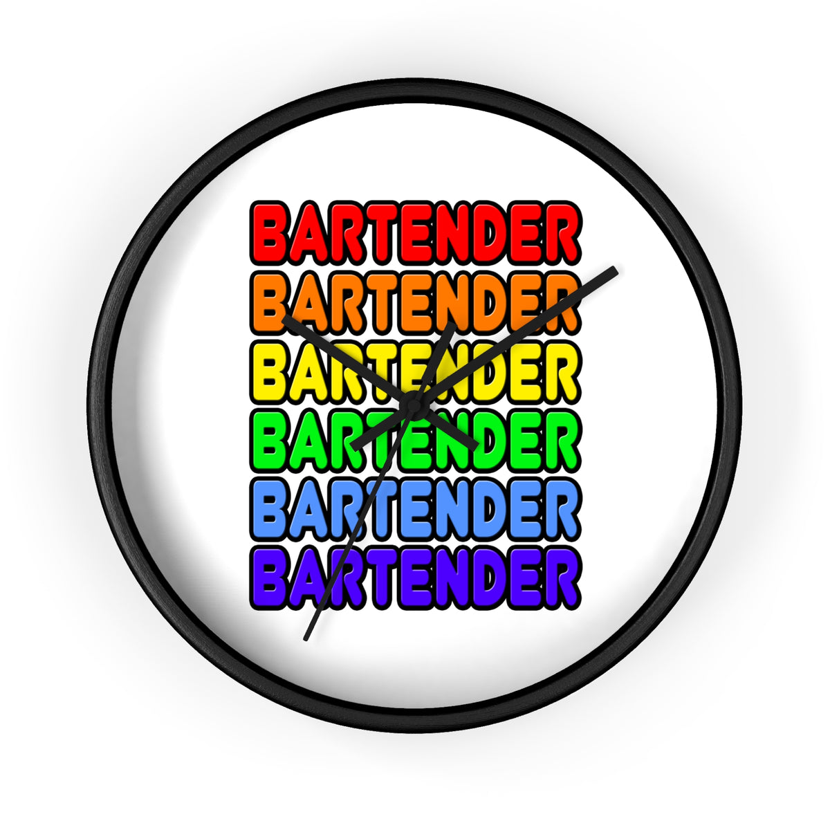 Rainbow Bartender - Wall Clock