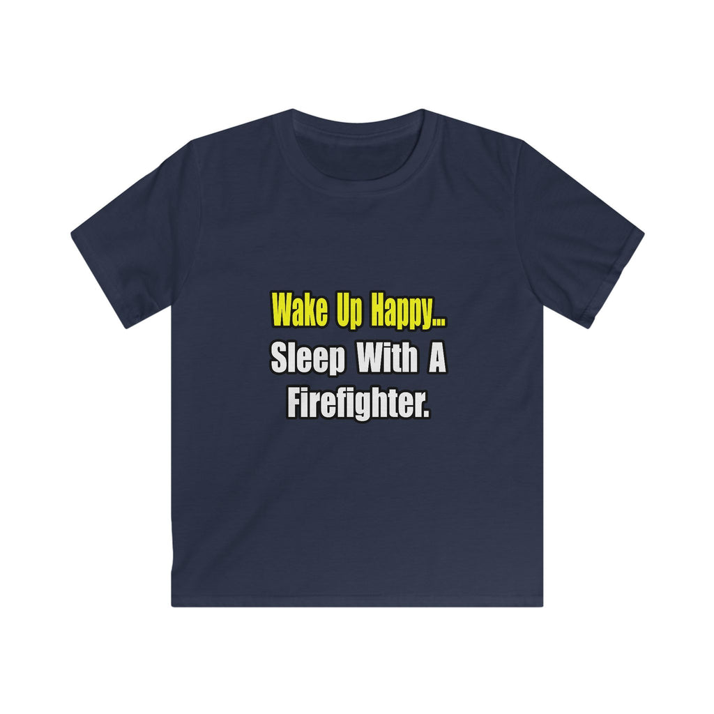 Sleep With Firefighter - Kids Softstyle Tee