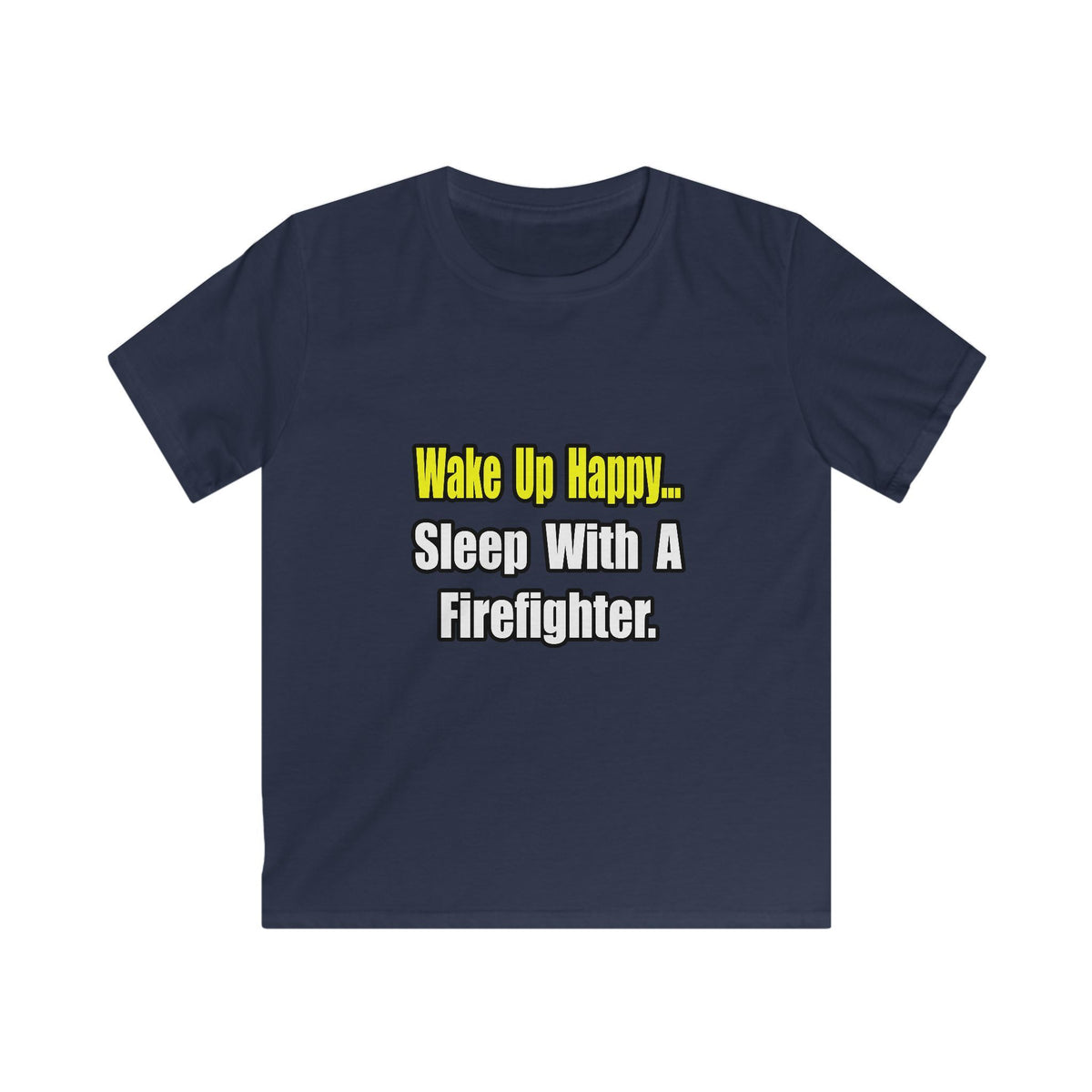 Sleep With Firefighter - Kids Softstyle Tee