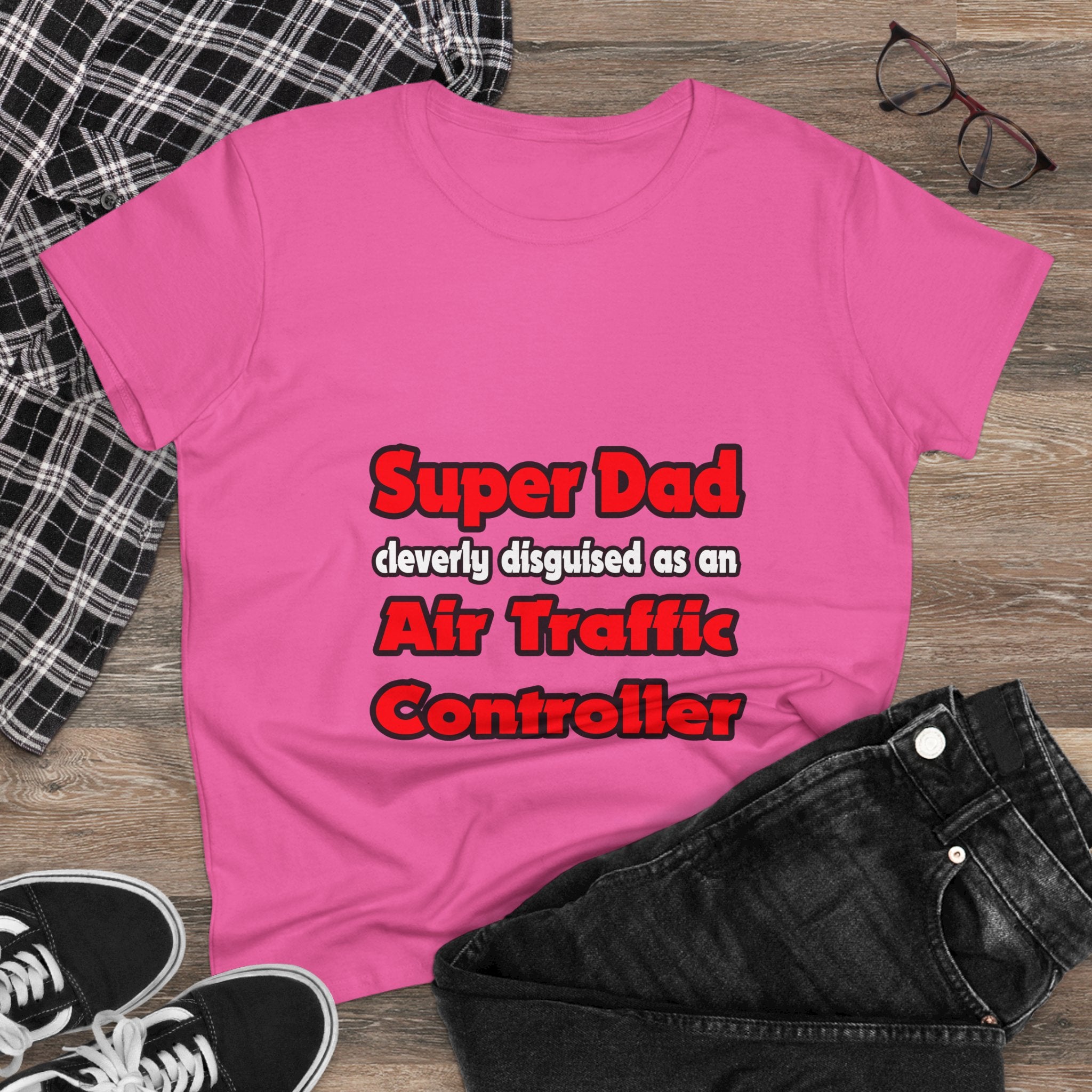 Super Dad ... Air Traffic Controller - Women's Midweight Cotton Tee