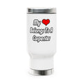 My Heart Belongs To A Carpenter - Stainless Steel Travel Mug with Handle, 14oz