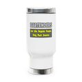 Bartenders...Smarter - Stainless Steel Travel Mug with Handle, 14oz