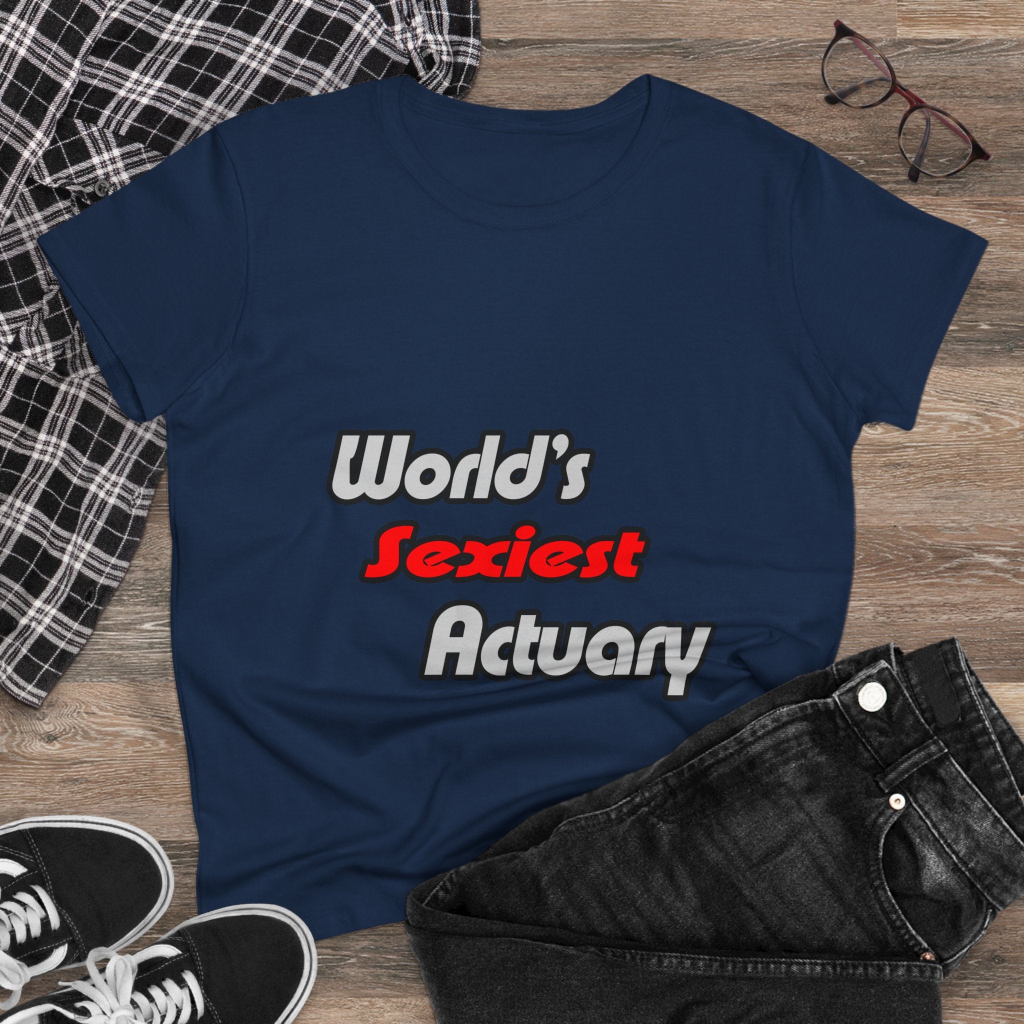 World's Sexiest Actuary - Women's Midweight Cotton Tee