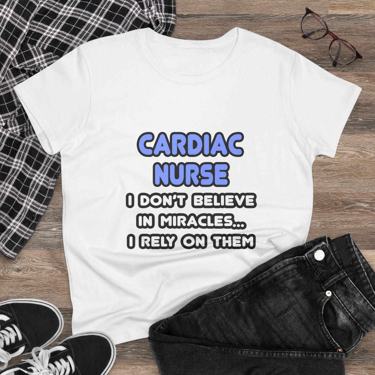 Miracles and Cardiac Nurses - Women's Midweight Cotton Tee