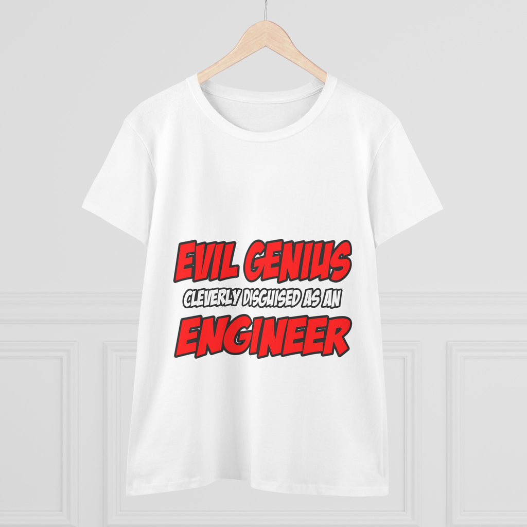 Evil Genius...Engineer - Women's Midweight Cotton Tee