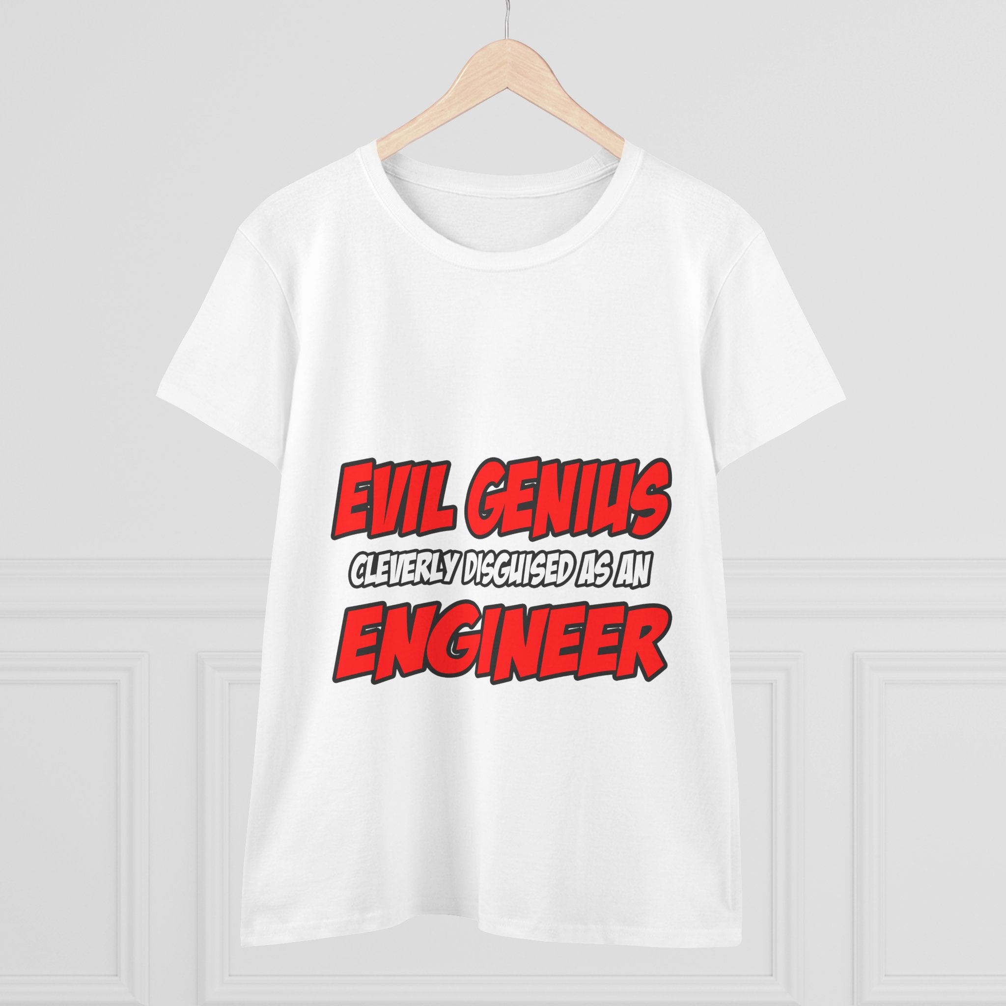 Evil Genius...Engineer - Women's Midweight Cotton Tee