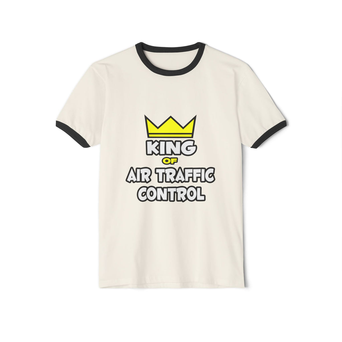 King of Air Traffic Control - Unisex Cotton Ringer T-Shirt