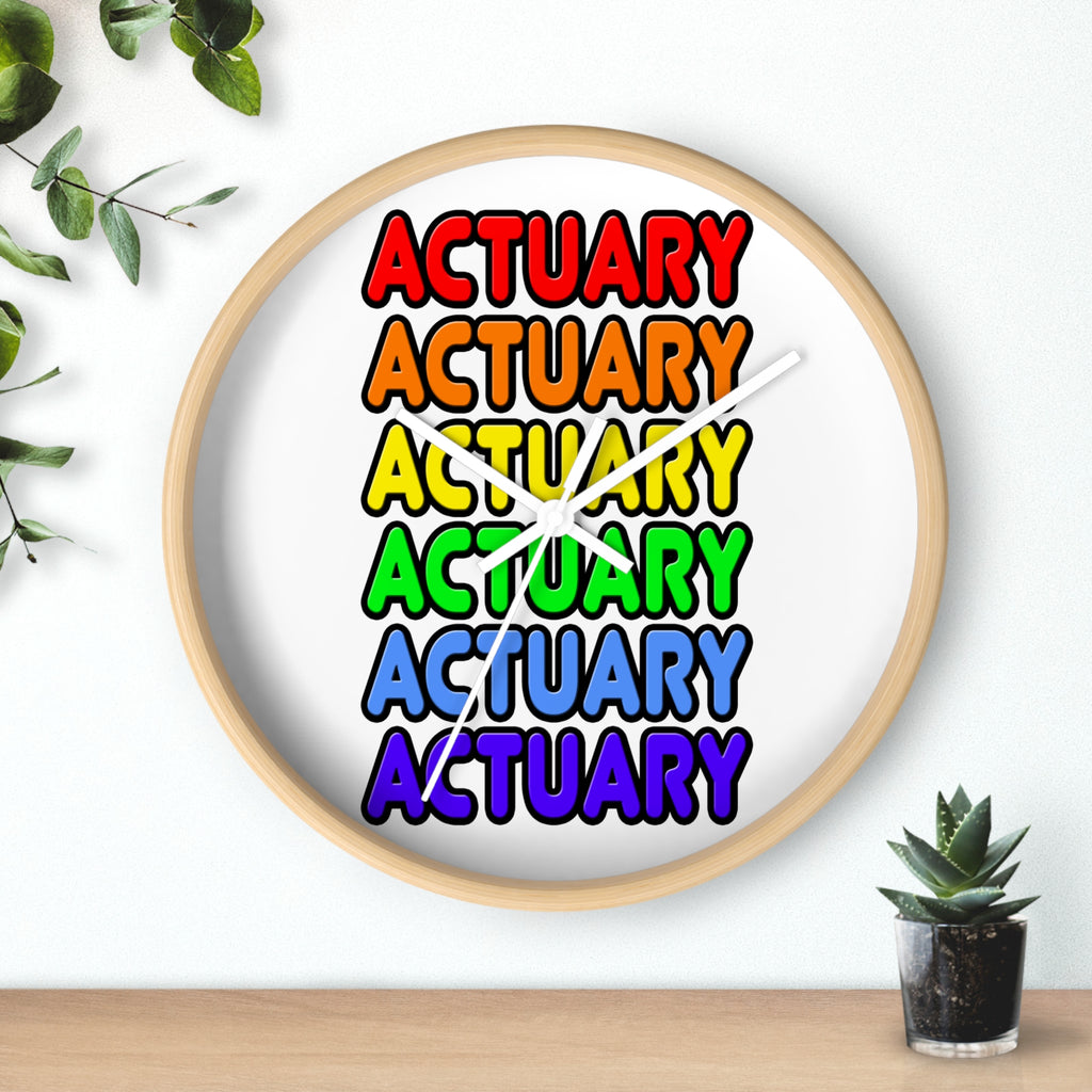 Rainbow Actuary - Wall Clock