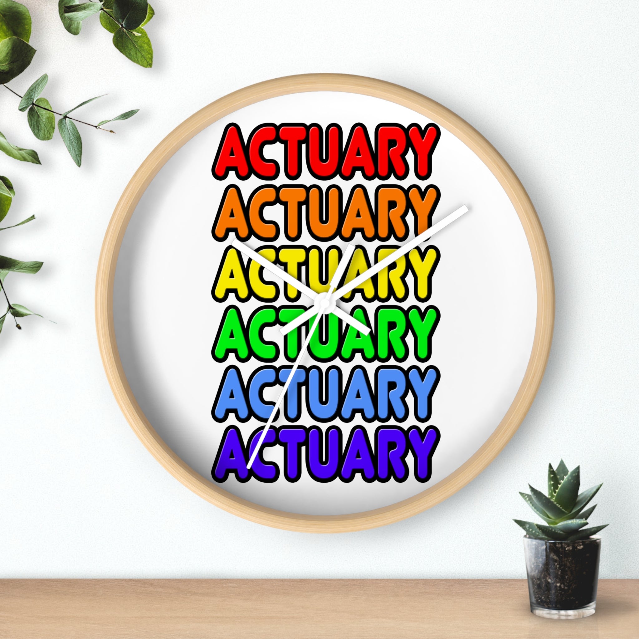 Rainbow Actuary - Wall Clock